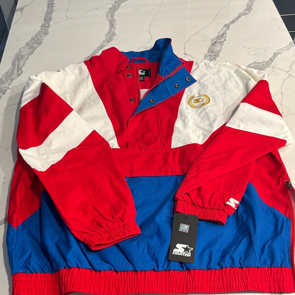 NEW XL Starter Tri-Color Windbreaker Jacket